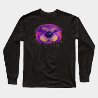 Purple Otter Long Sleeve T-Shirt